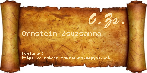 Ornstein Zsuzsanna névjegykártya